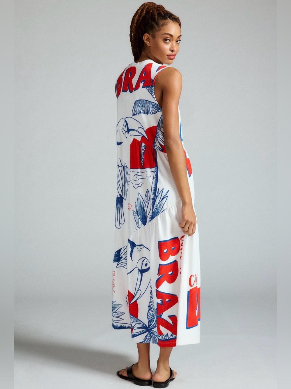 Farm Rio Sleeveless Graphic Dress XS - Picture 4 of 5
